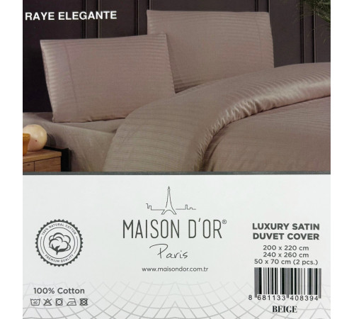 Raye Elegante двуспальное постельное белье Maison D'or бежевый