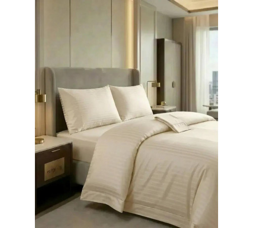 Raye Elegante двуспальное постельное белье Maison D'or молочный