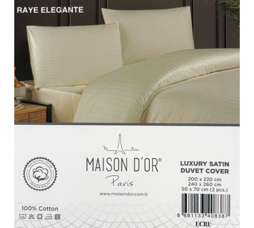 Raye Elegante двуспальное постельное белье Maison D'or молочный