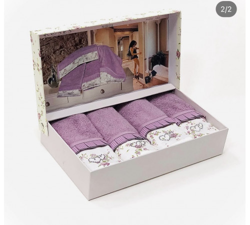 Набор полотенец Roses фиолетовый 30x50 см Maison D'or