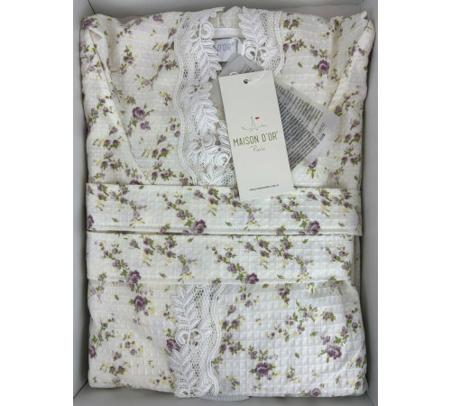 Roses Estee long женский халат Maison D'or фиолетовый 