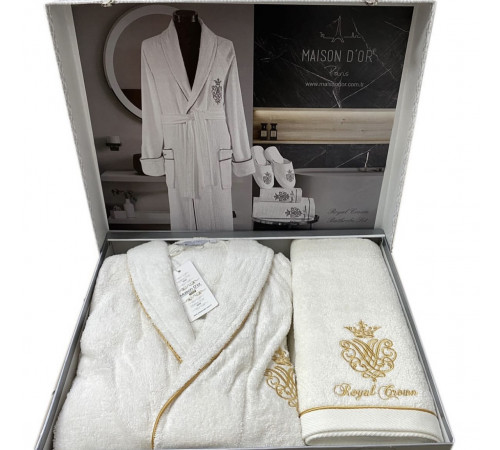 Royal Crown мужской халат Maison D'or ванильный