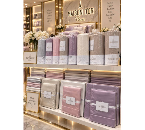 Satin-Led 180x200 +28см полутороспальный простынь на резинке с наволочками белый
