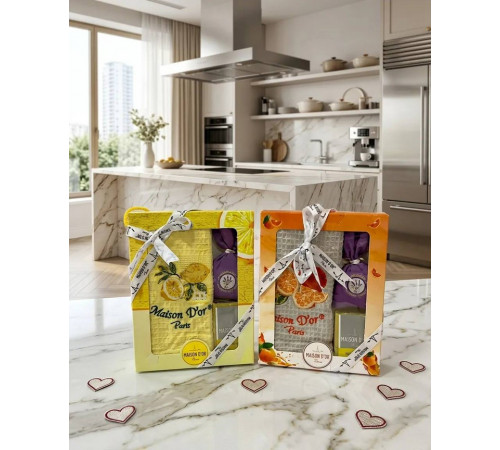 Trio серый подарочный комплект полотенец  Maison D'or