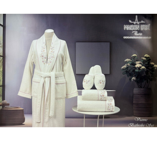 Vianne женский халат Maison D'or молочный