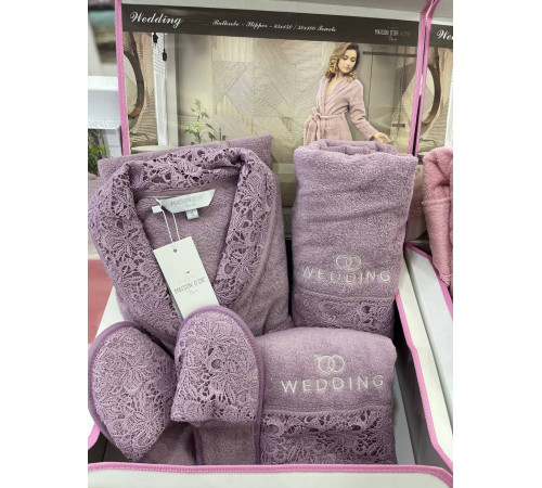 Wedding женский халат фиолетовый
